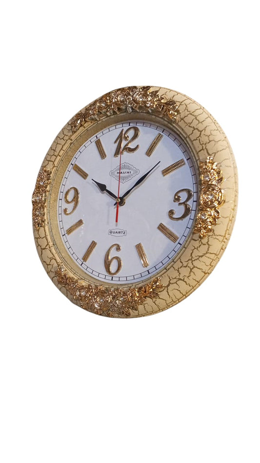 Golden Yellow Wall Clock